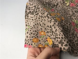 Fastvævet viscose - leo bund og blomster buketter